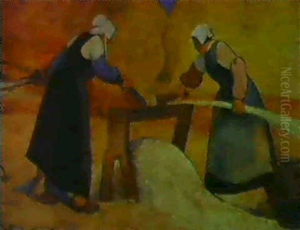 Labor: Paysannes Broyant Du Lin - view 1