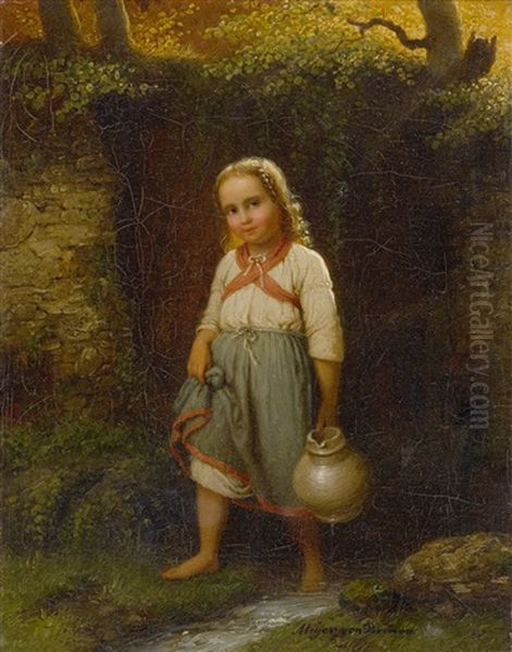Small Girl With A Jug - view 1