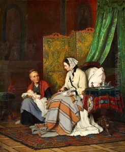 Gluckliche Mutter by Johann Georg Meyer von Bremen