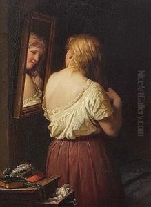 Madchen Bei Der Toilette by Johann Georg Meyer von Bremen