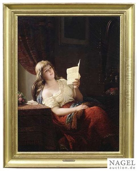Young Girl Reading A Letter - view 1