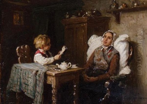 Reading To Mother - view 1
