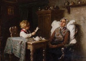 Reading To Mother by Johann Georg Meyer von Bremen