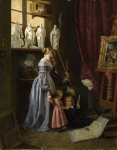 Familienportrait Des Kunstlers by Johann Georg Meyer von Bremen