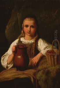 Madchen Mit Erdbeeren