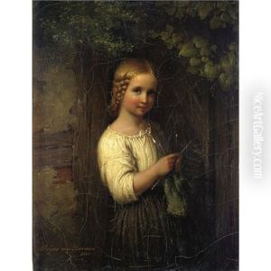 Knitting Girl by Johann Georg Meyer von Bremen