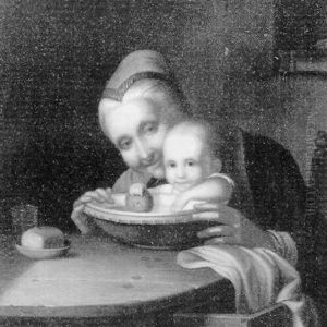 Bathing Baby by Johann Georg Meyer von Bremen