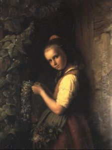 Madchen Mit Blumengebinde Madchen Mit Blumengebinde