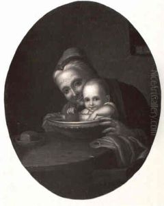 Grandmother And Child Washing