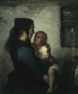 Mutter Mit Kind Auf Dem Schoss Mutter Mit Kind Auf Dem Schoss