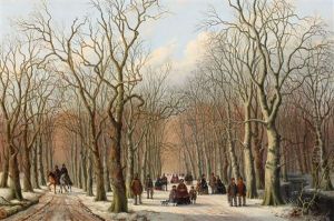 A View Of The Haagsche Bos In Winter