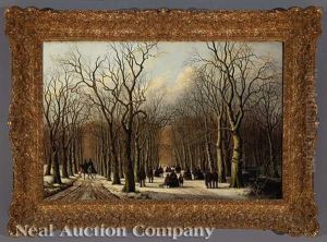 Winter Scene by Anthony Andreas de Meyer