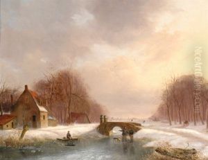 Winter Landscape by Anthony Andreas de Meyer
