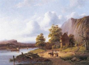 Geanimeerd Landschap by Anthony Andreas de Meyer
