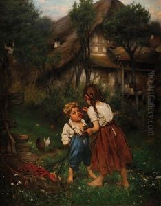 La Cueillette Des Cerises by Carl Diethelm Meyer