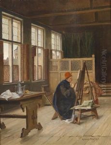 Der Maler In Seinem Atelier by Claus Meyer
