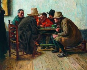 Bauern In Der Stube by Claus Meyer