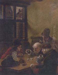 Wurfelspieler In Der Stube by Claus Meyer