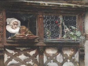 Lesestunde Am Fenster by Claus Meyer