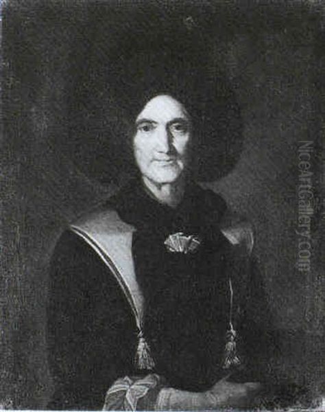 Portrait Of A Lady Attired In Black - view 1