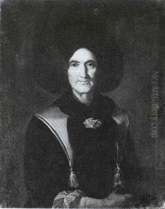 Portrait Of A Lady Attired In Black