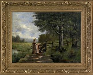 Wooded Landscape With A Woman Wooded Landscape With A Woman