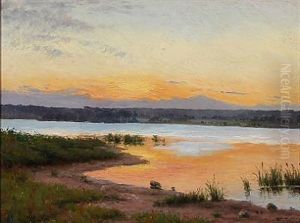 Fiord Landscape At Sunset by Emma Meyer