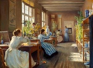 Women Decorating Porcelain At Den Kgl. Porcelaensfabrik (royal Copenhagen)