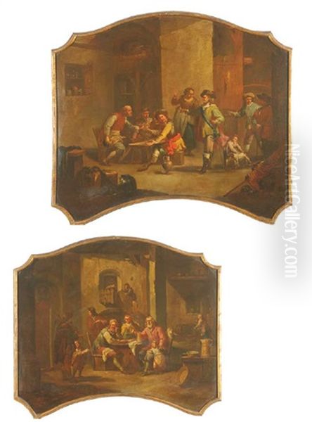 Scena Di Interno Con Giocatori (+ Another; Pair) - view 1