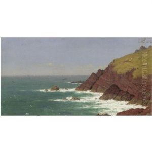 Walking By The Sea (+ A Rocky Coast; Pair) by Frederick William Meyer