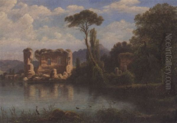 Capriccio Mit Ruinen Am Fluss - view 1