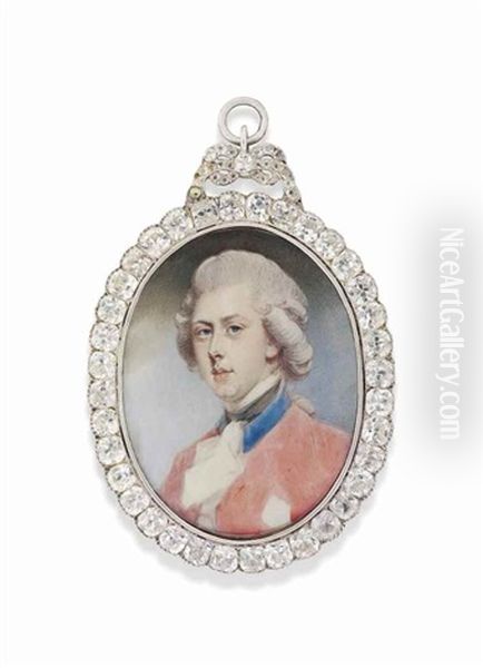 An Unfinished Portrait Of King George Iv (1762-1830) When Prince Of Wales, In Red Coat With Blue Collar - view 1