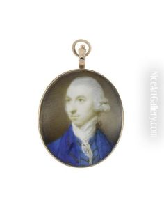 A Portrait Miniature Of A Gentleman