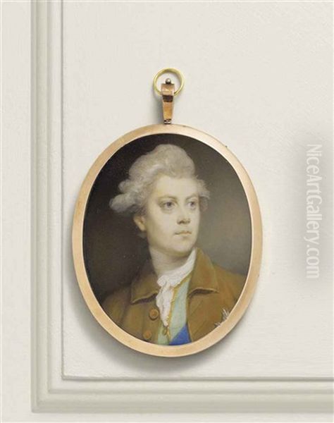 Henry Howard, 12th Earl Of Suffolk And 5th Of Berkshire (1739-1779), In Brown Coat, Gold-bordered Peppermint Green Waistcoat, White Cravat... - view 1