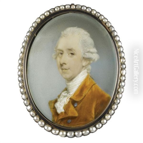 Portrait Of A Gentleman Wearing A Mustard-colored Coat And A White Cravat - view 1