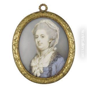 Portrait Of Mrs. Thomas Hayley, Nee Mary Yates, Wearing A Lilac Dress And A Lace Cap