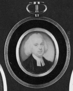 A Vicar Wearing Powdered Bag Wig, Black Robes And White Bands