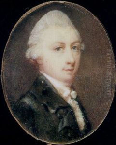 A Gentleman (smyth Family?) In Green Coat And White Shirt With Lace Cravat
