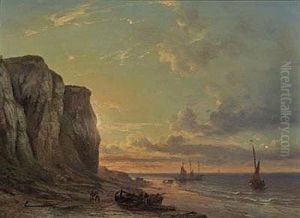 Abendstimmung Am Meer by Johan Hendrik Meyer
