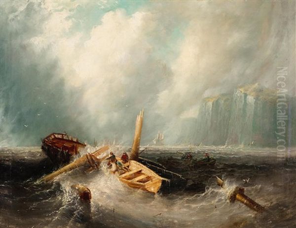 A Shipwreck Off The Coast Of Dover - view 1