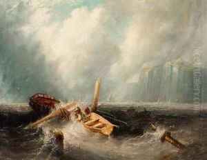 A Shipwreck Off The Coast Of Dover by Johan Hendrik Meyer