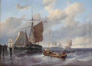 Sea Scene With Fishing Boats