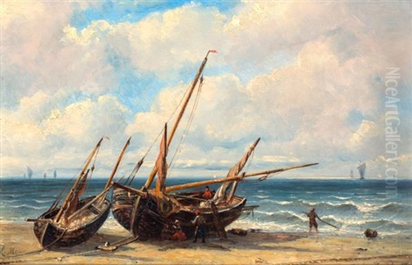 Visserboten Op Het Strand - view 1