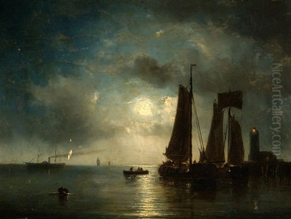Nocturne With Sailboats - view 1