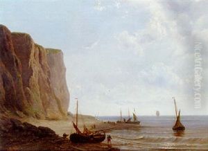 Shipping Along A Rocky Coastline Shipping Along A Rocky Coastline