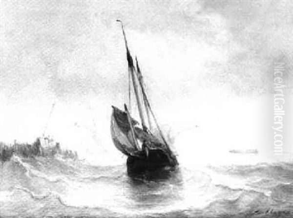Sailing Vessels On An Estuary - view 1