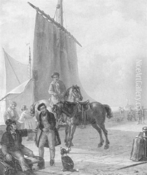 Figures On The Quay - view 1