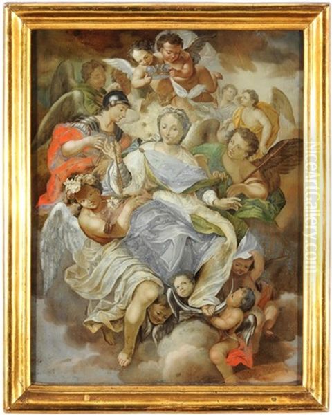 Die Himmelfahrt Der Maria, Begleitet Von Putti Und Engeln - view 1
