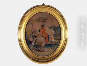 Cavalry Battle Scene by Johann Crescenz Meyer