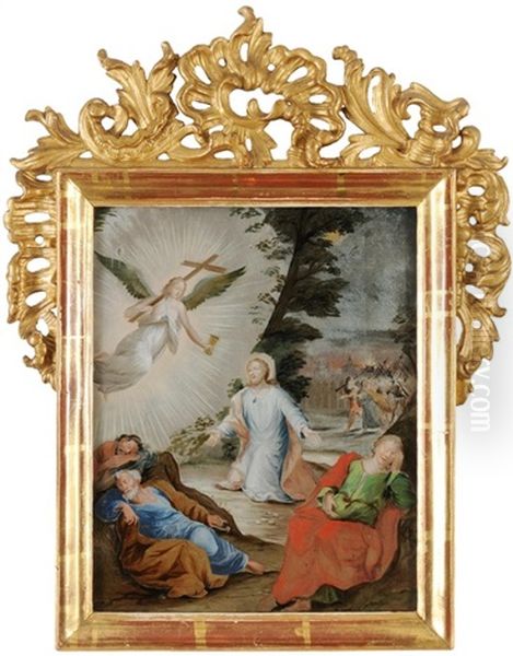 Christus Am Olberg, Dem Ein Engel Mit Kreuz Und Kelch Erscheint - view 1